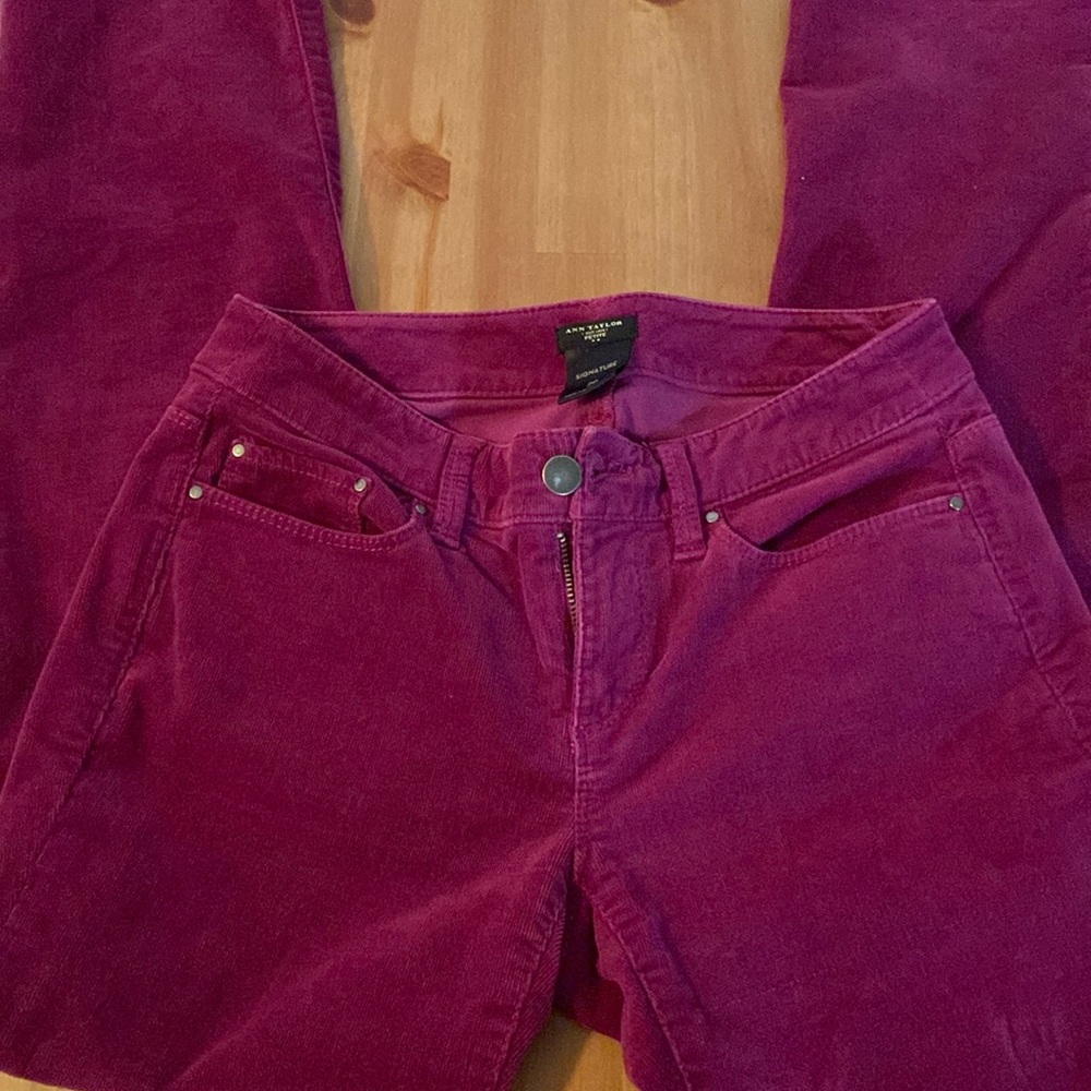 Cute fall corduroy purple jeans ann Taylor